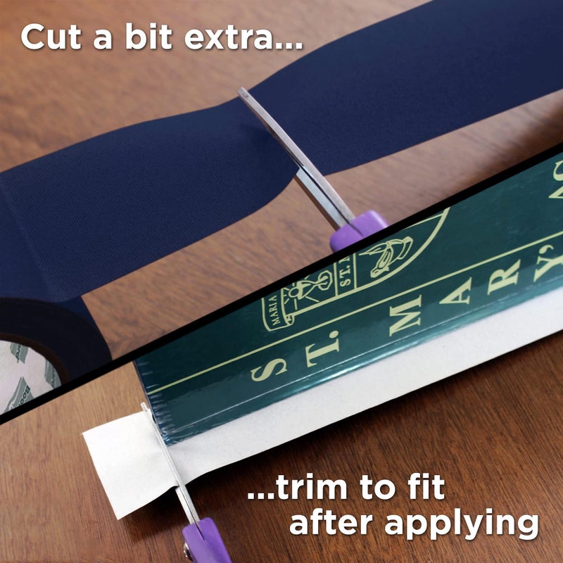 BookGuard 2 Inch Book Repair Tape, Premium Bookbinding Tape for Book Repairs, Ideal Addition for Library Supplies - 15 Yard Roll, Navy Blue - Image 5